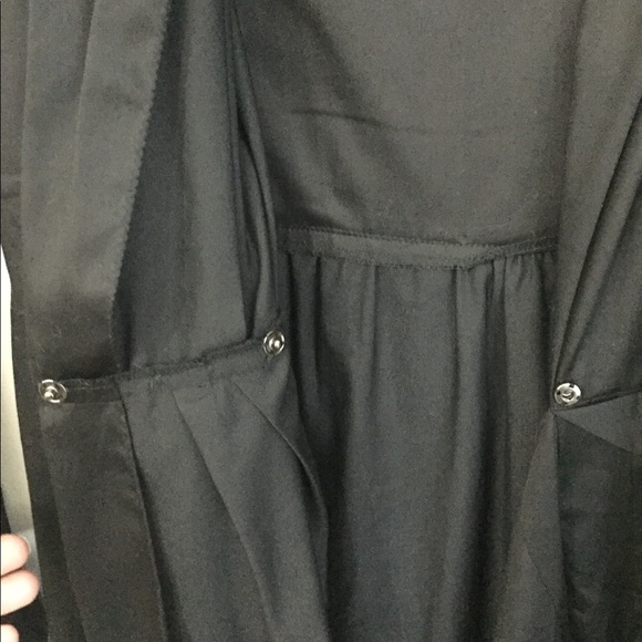 Ellie Tahari Black Ruffle Collar Dress Size 4 - Picture 4 of 7